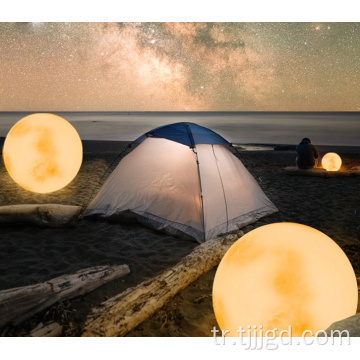 Boyalı ay zemin lambası